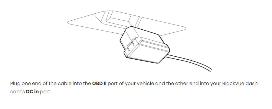 Blackvue OBD II Power Cable for X Model Dashcams (BOC-300).