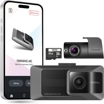 THINKWARE ARC Dual WiFi Dash Cam w/Smart Driving Alert System Night Vision 32GB.