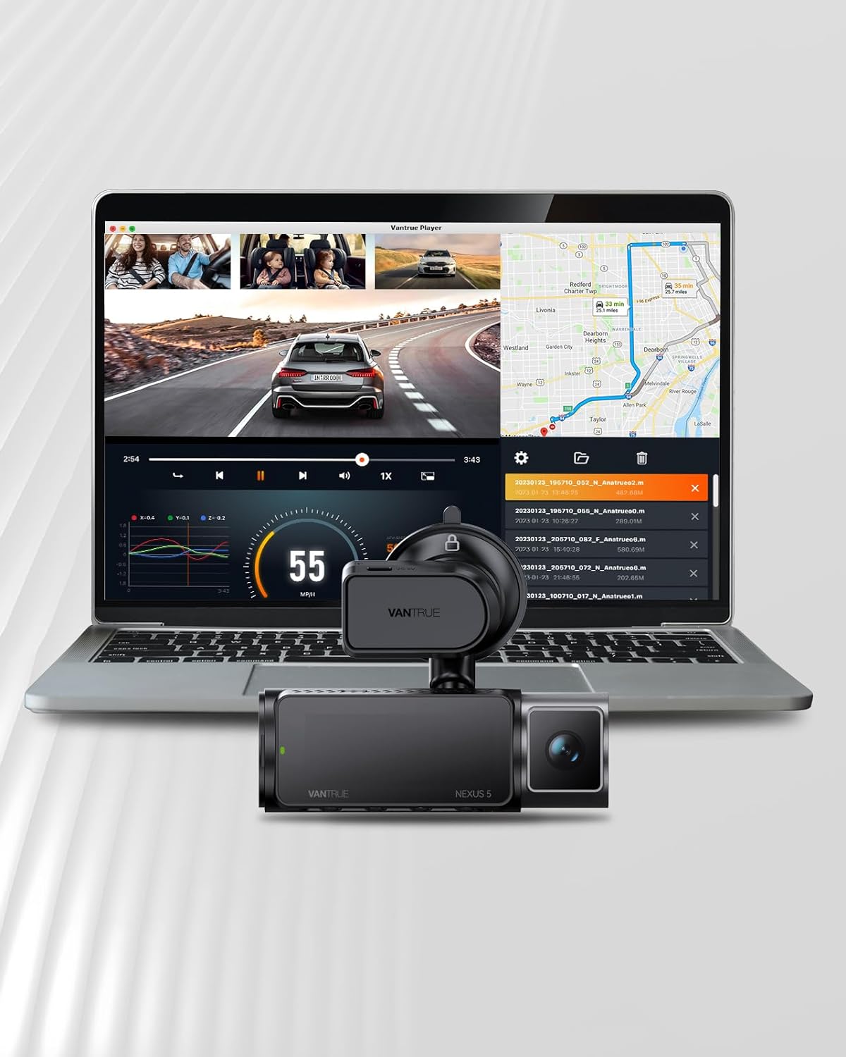 VANTRUE N5 N4 Pro Dash Cam GPS Receiver Suction Cup Mount.