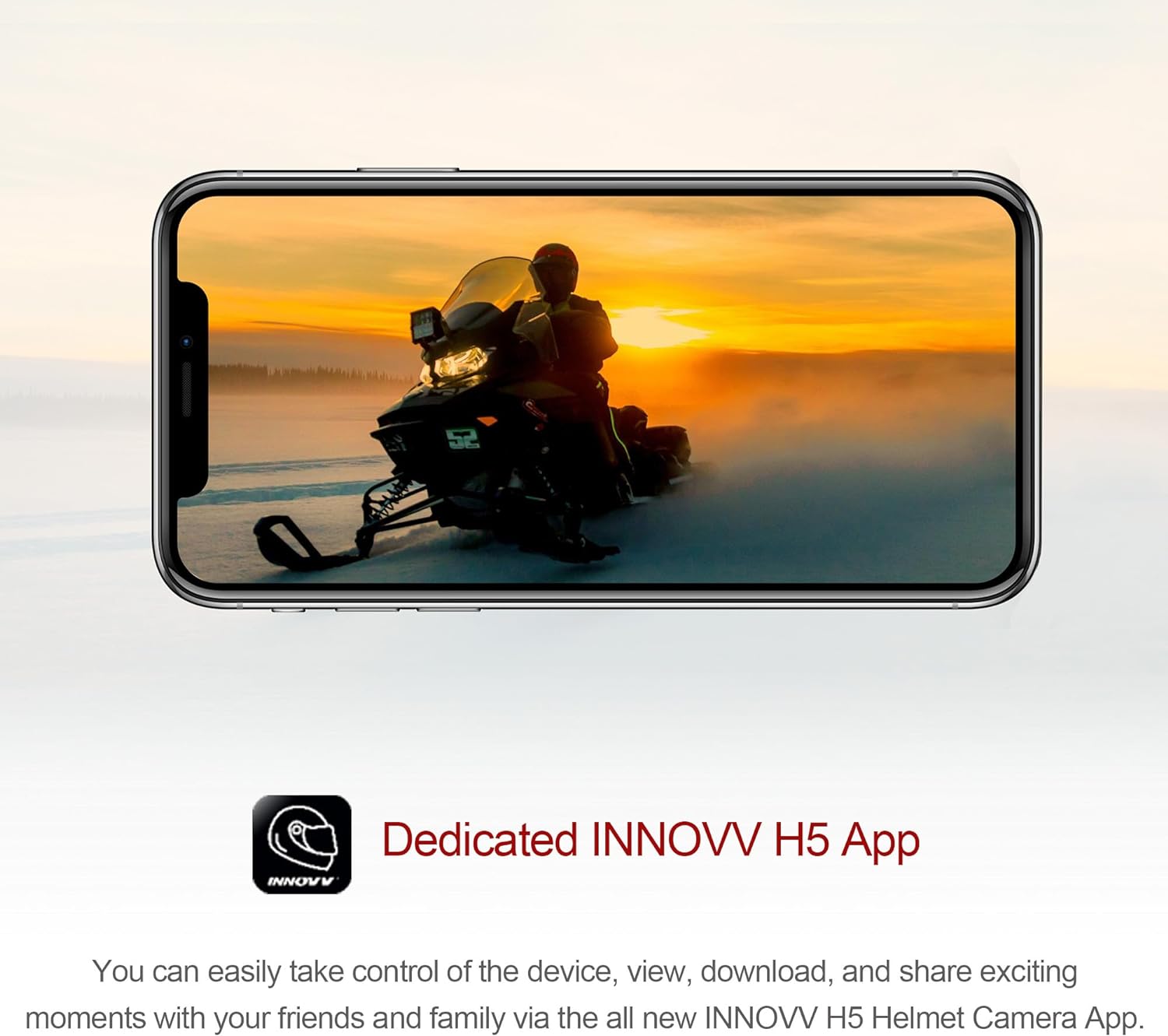 INNOVV H5 Helmet Camera 4K Anti-Shake IP65 Waterproof Action Camera (64GB).