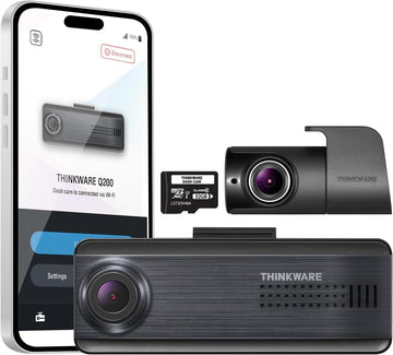 THINKWARE Q200 2CH Dash Cam Front Rear 2K Car Dashboard Camera, WiFi, GPS (32GB).