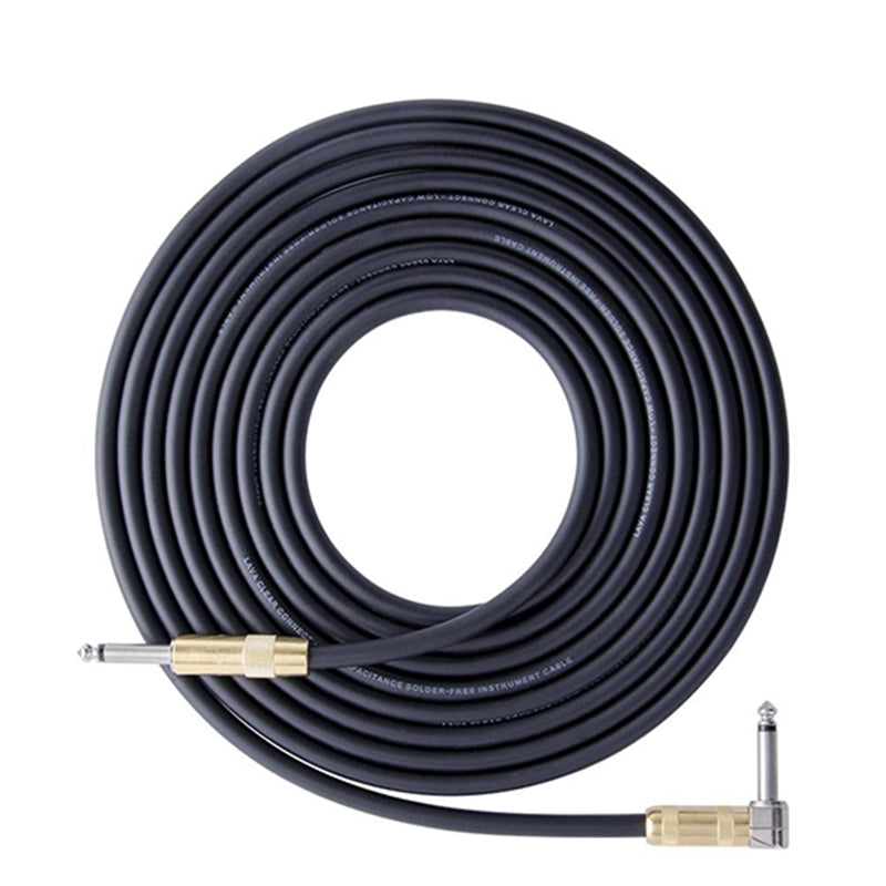 Lava Cable Clear Connect Instrument Cable 15 Feet Angled-Straight (LVACC15R).