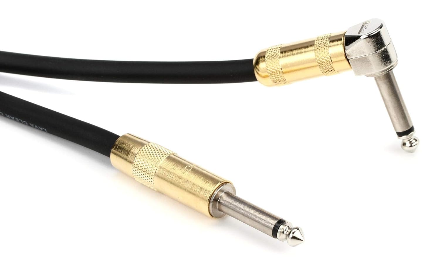 Lava Cable Clear Connect Instrument Cable 15 Feet Angled-Straight (LVACC15R).