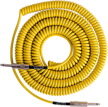 Lava Cable Retro Coil 20 Foot Instrument Cable Straight/Straight Yellow (LCRCY).