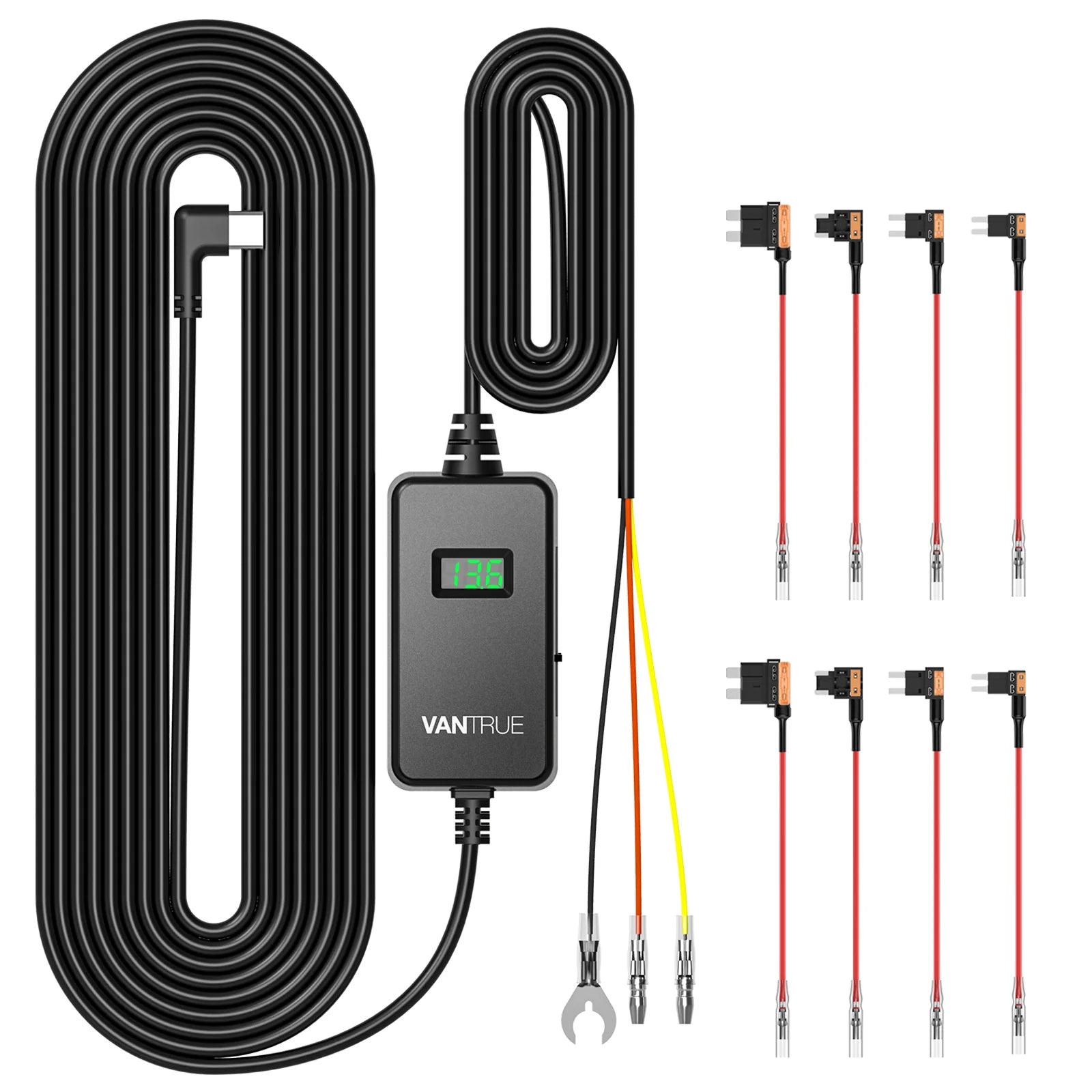 Vantrue dash cam with expert hardwiring installation for continuous power supply and reliable performance