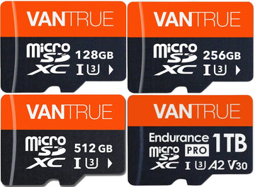 Vantrue MicroSDXC UHS-I U3 V30 Class 10 4K UHD SD Card.