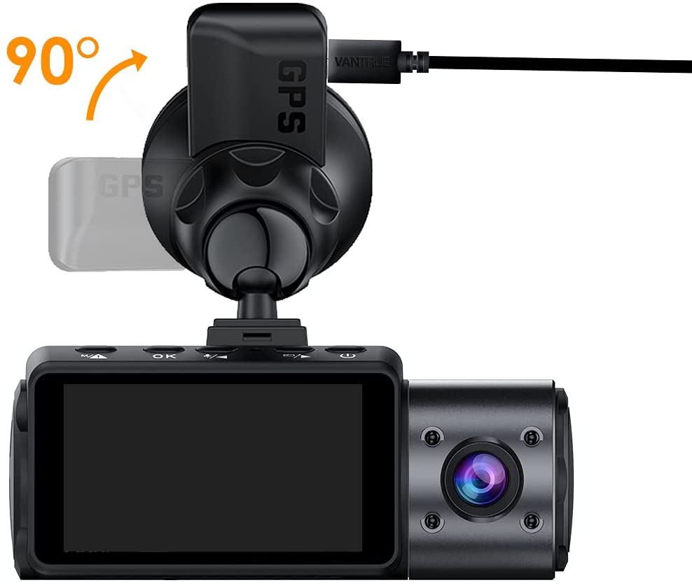 Vantrue N4, N2S, X4S, N1 Pro 2023 Dash Cam GPS Receiver Module Type C USB Port Car Suction Cup Mount.