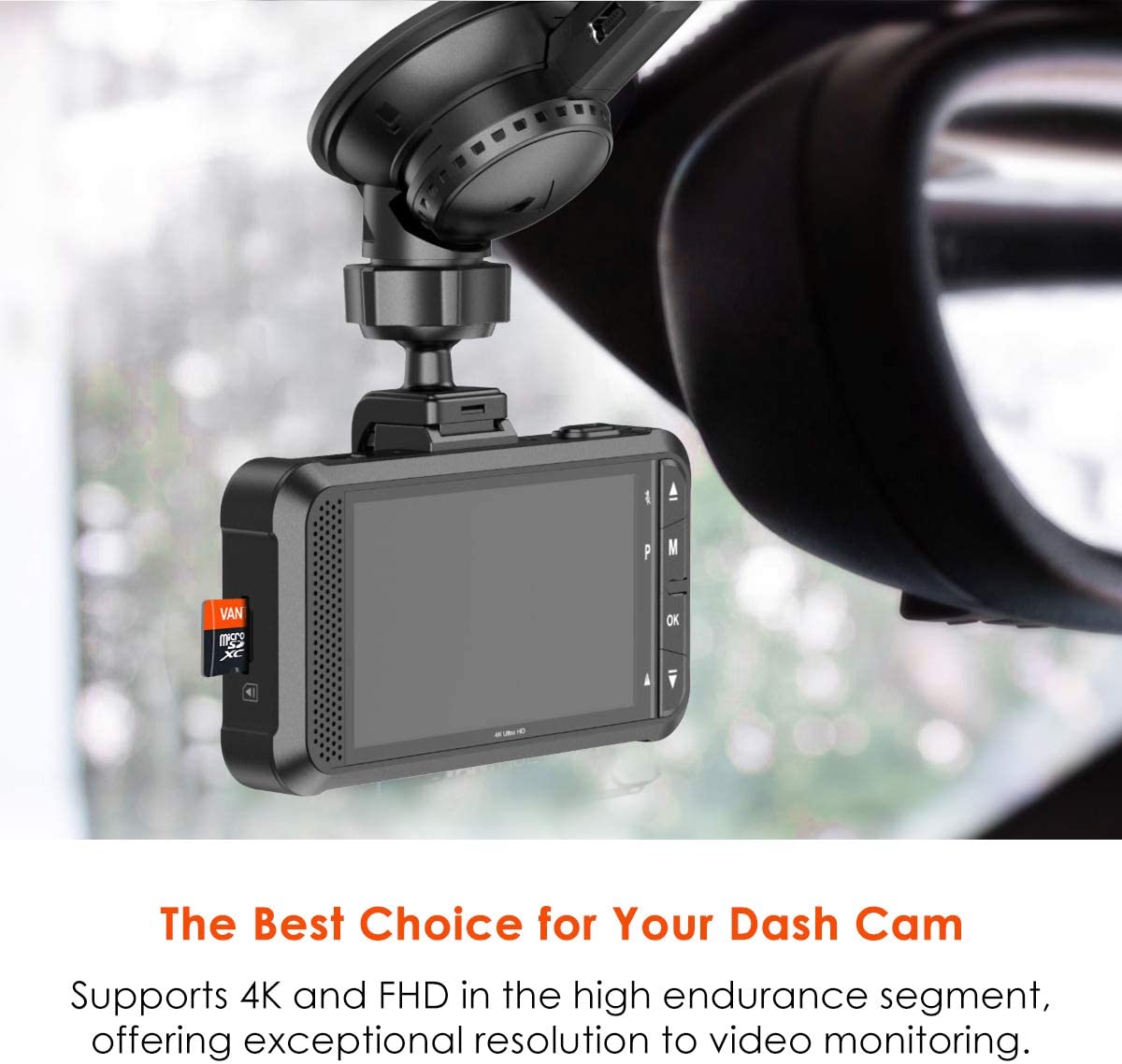 Vantrue MicroSDXC UHS-I U3 V30 Class 10 4K UHD SD Card.