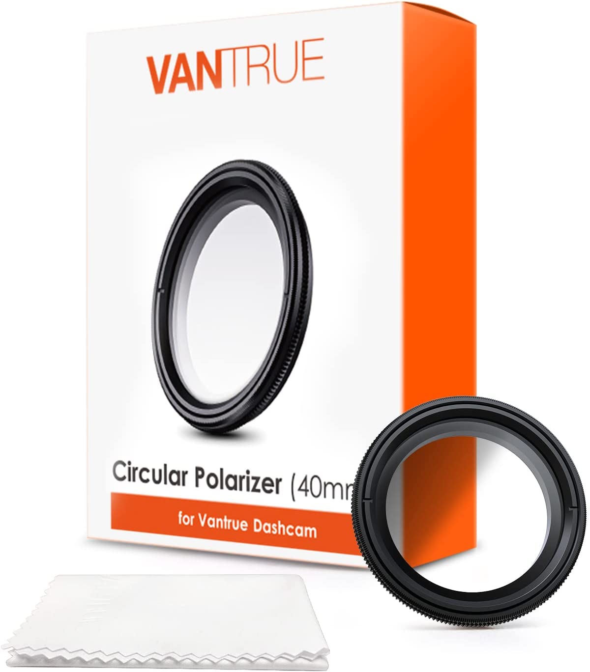 Vantrue 40mm Ultra-Slim CPL Circular Polarizer Filter for Vantrue E1, E2, E3, E1 Lite Dash Cam, Reduce Glare and Reflection, Enhance Contrast.