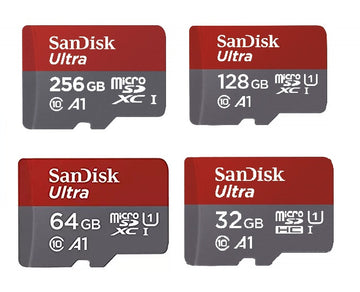 SanDisk Ultra A1 microSD UHS-I Memory Card for Dashcam (64GB, 128GB, 256GB)