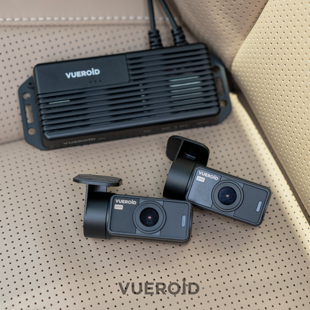 Vueroid D40-Q2 Hidable 2 Channel Dashcam |GPS|Night Vision|Parking Mode (64GB, 128GB, 256GB) - Items