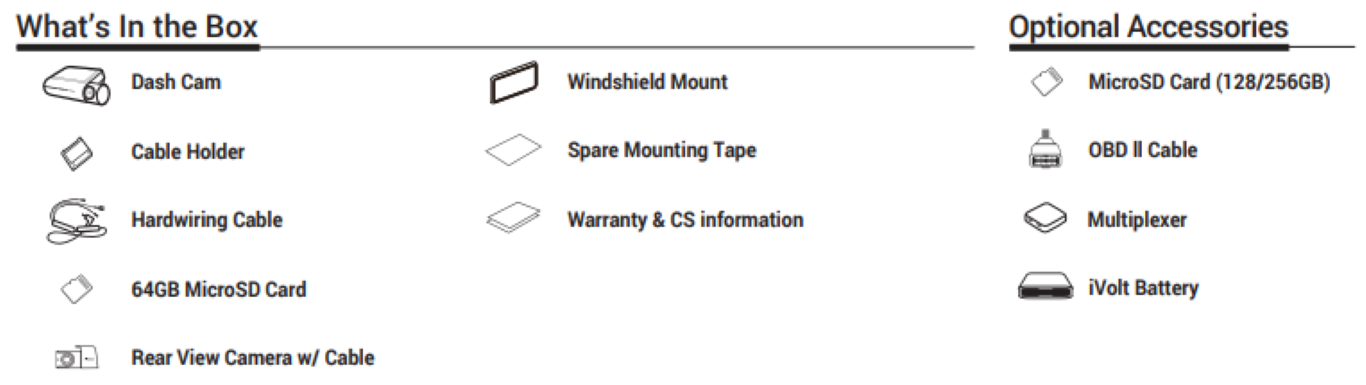 Thinkware Q850 Pro 2CH Dash Cam Front Rear 2K Car Dashboard Camera, WiFi, GPS, Night Vision (64GB).