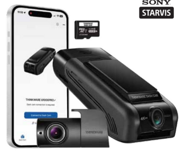 Thinkware U1000 Pro 2CH Dash Cam Front Rear 4K Car Dashboard Camera, WiFi, GPS, Night Vision (64GB).