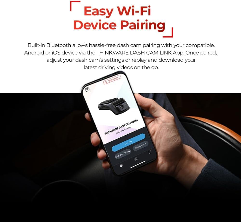 Thinkware U3000 Pro dash cam with 4K front and 2K rear recording.