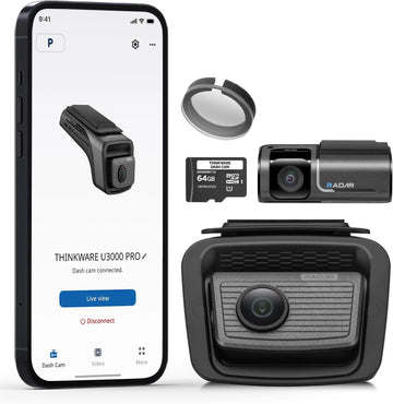Thinkware U3000 Pro 4K Front & Rear Dashcam (Open Box) — Hardwire Cable