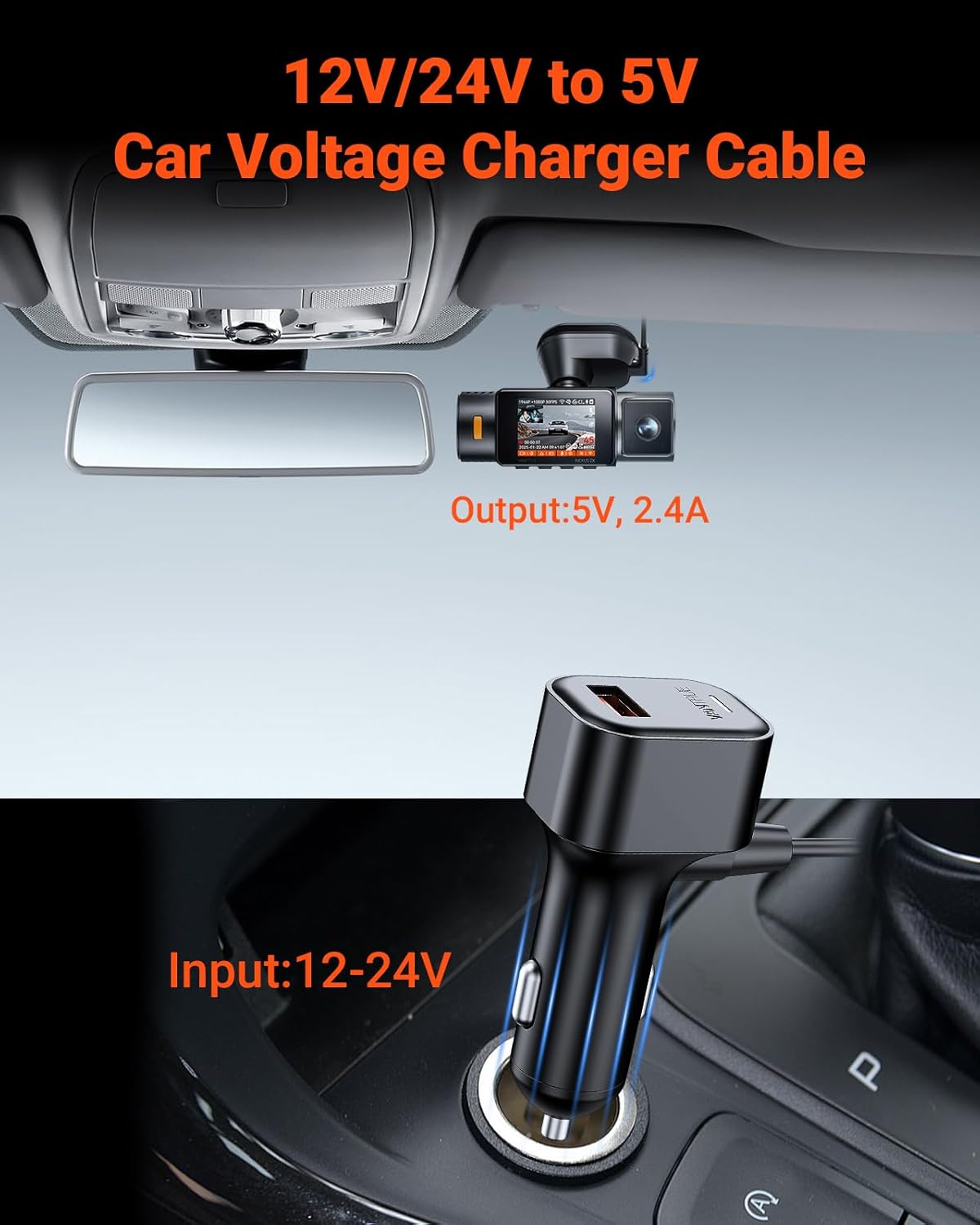 High-speed USB-C car charger providing efficient power delivery for mobile devices on the go