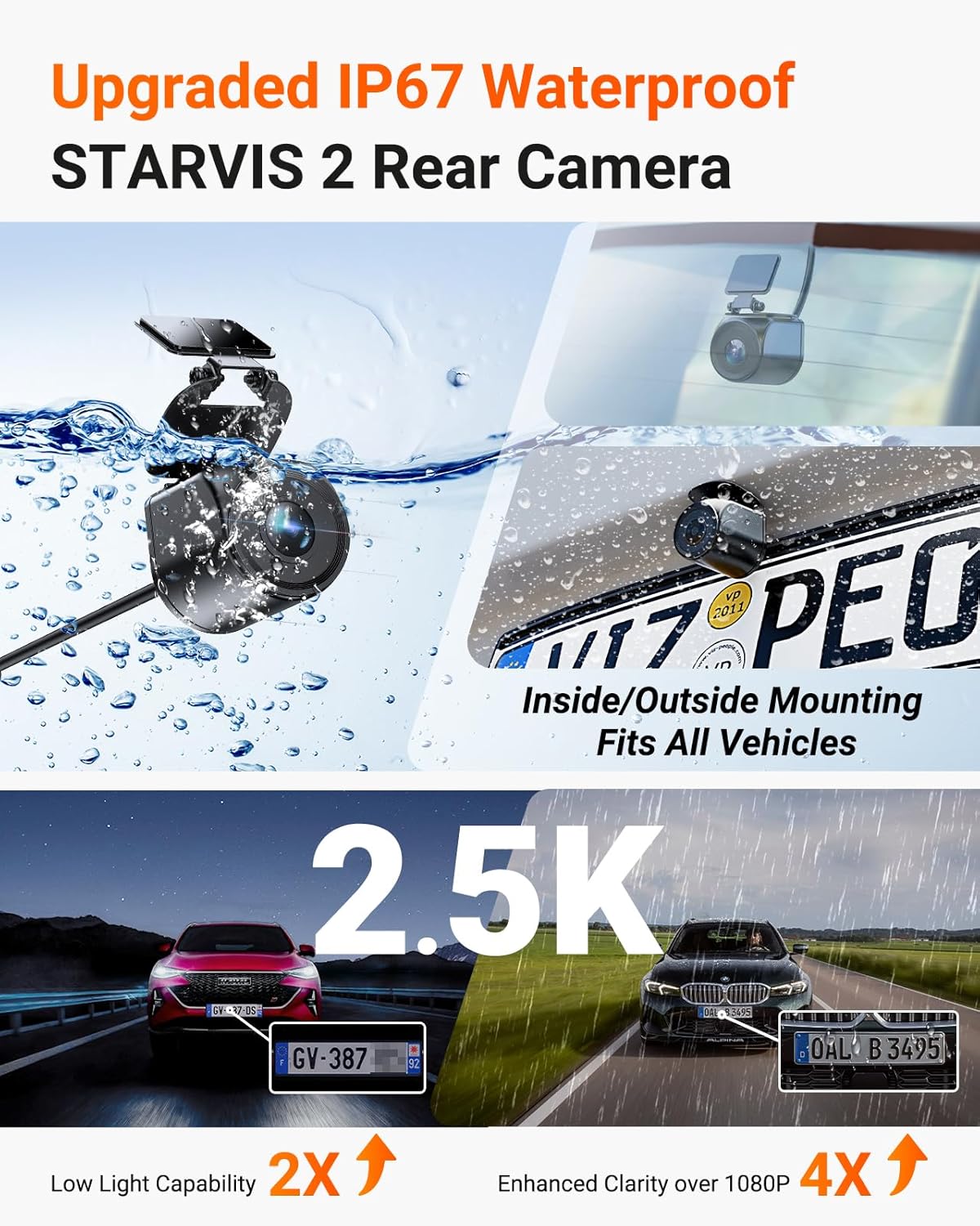 Vantrue N4 Pro S (N4 ProS) 3 Channel Dashcam 4K + 1080P + 2.5K Optional LTE - Items