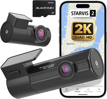 BlackVue Elite 8-2CH Dash Cam – Dual 2K QHD Front & Rear with STARVIS 2, Dual HDR