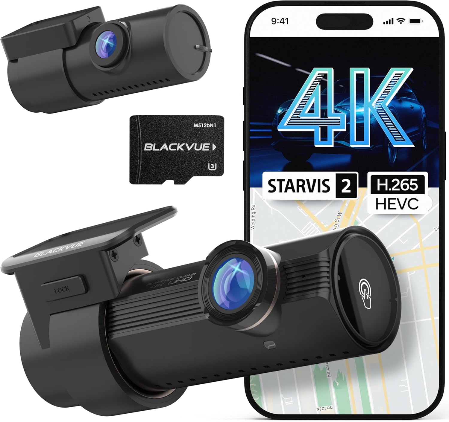 BlackVue DR970X-2CH Plus II Dash Cam – 4K UHD Front & Full HD Rear WiFi Cloud