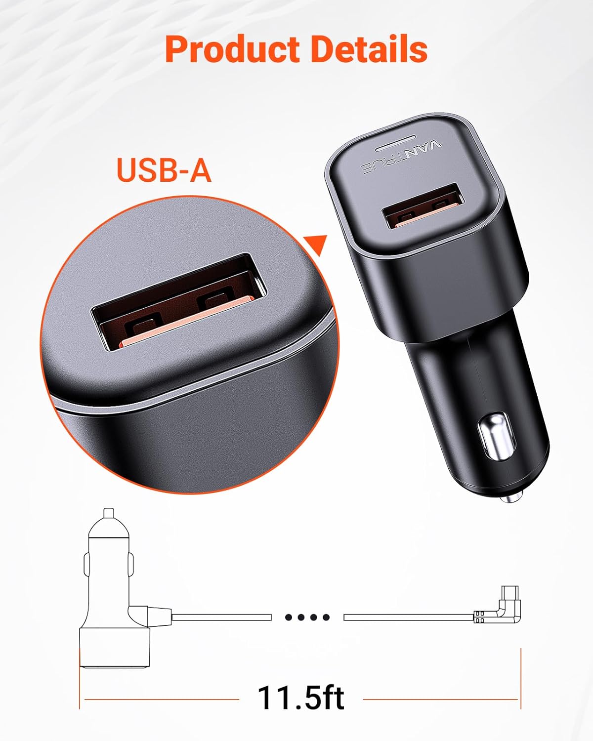 High-speed USB-C car charger providing efficient power delivery for mobile devices on the go