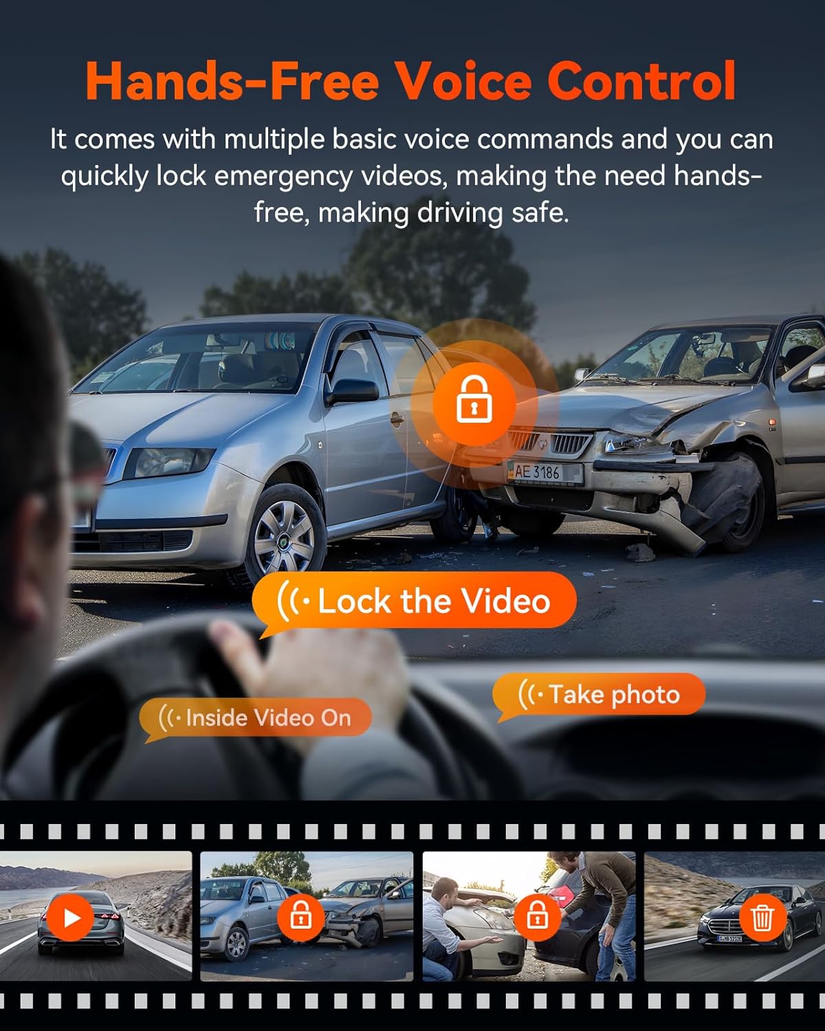 Vantrue S1 Pro 2.7K Front and Rear 5G WiFi Dual Dash Cam - Items
