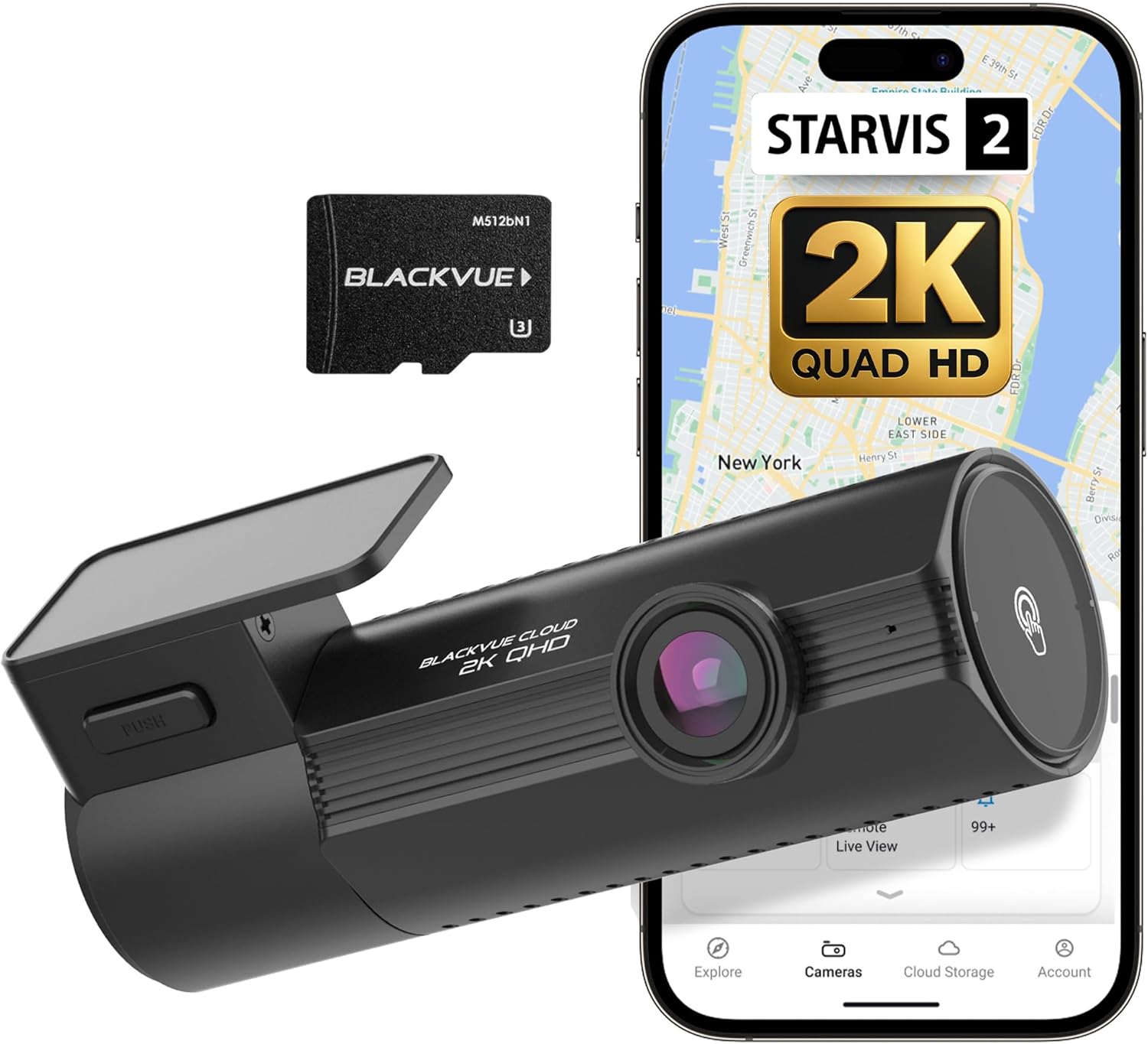 BlackVue dash cam featuring advanced STARVIS 2 sensor for superior night vision and recording quality