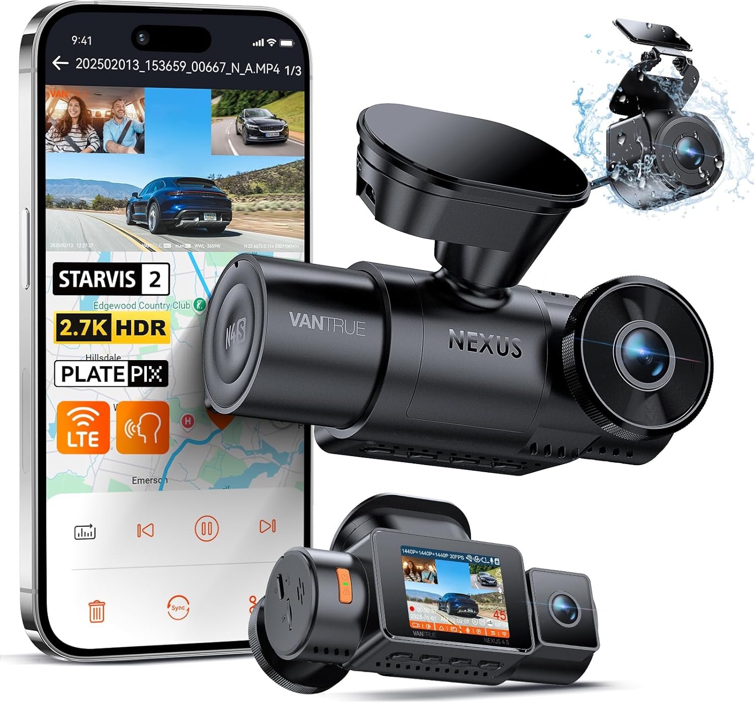 Vantrue Dash Cam providing high-quality footage for vehicle security and safety monitoring