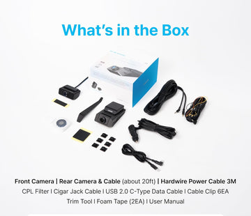 Vueroid S1 Infinite 4K + 2.5K Front and Rear Dashcam WiFi Parking Mode