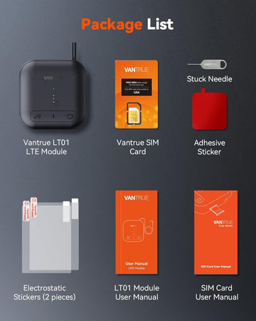 Vantrue LTE Module for compatible Vantrue dashcams w/ Remote Live View (SIM Card Included)