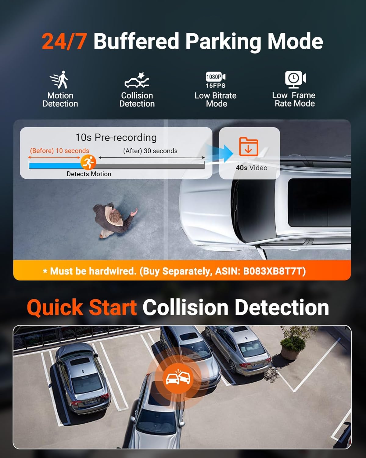 Vantrue Dash Cam providing high-quality footage for vehicle security and safety monitoring