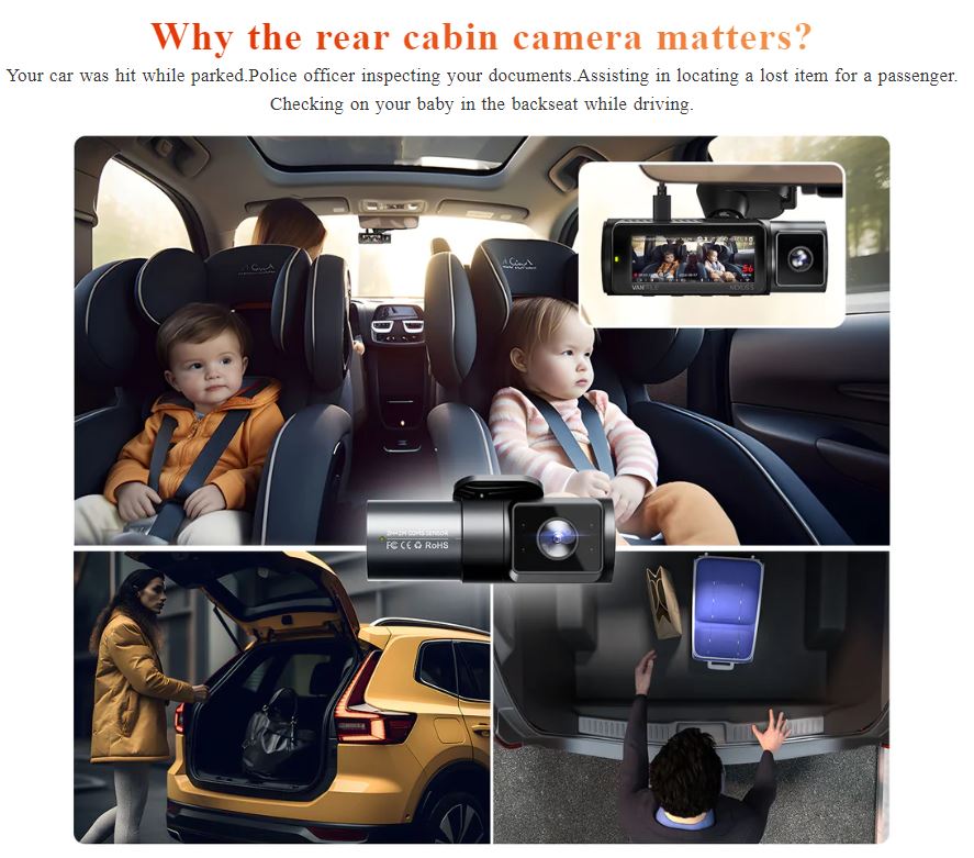 Vantrue N5 4 Channel Dashcam | GPS | WiFi | Voice Control | 1TB Support - Items
