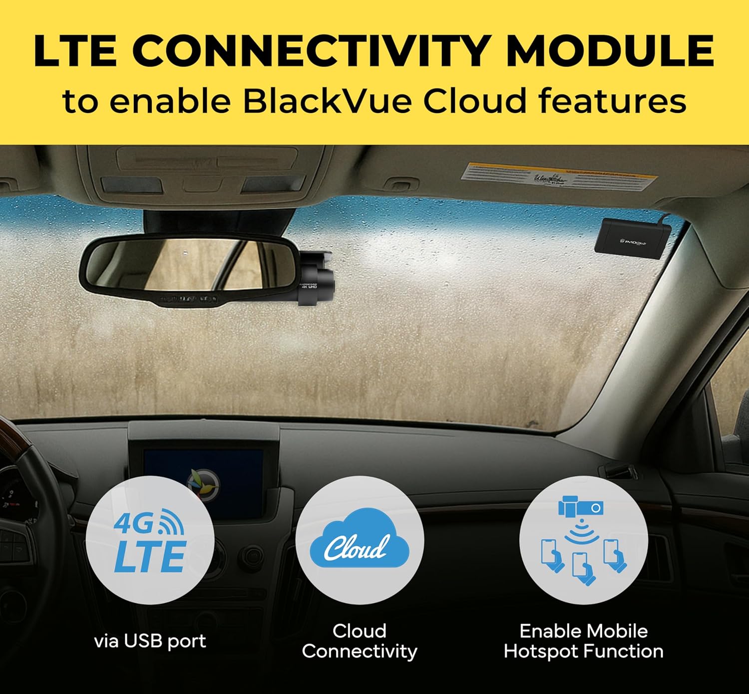 BlackVue DR970X-1CH Plus II Dash Cam – 4K UHD USB-C WiFi Cloud - Items
