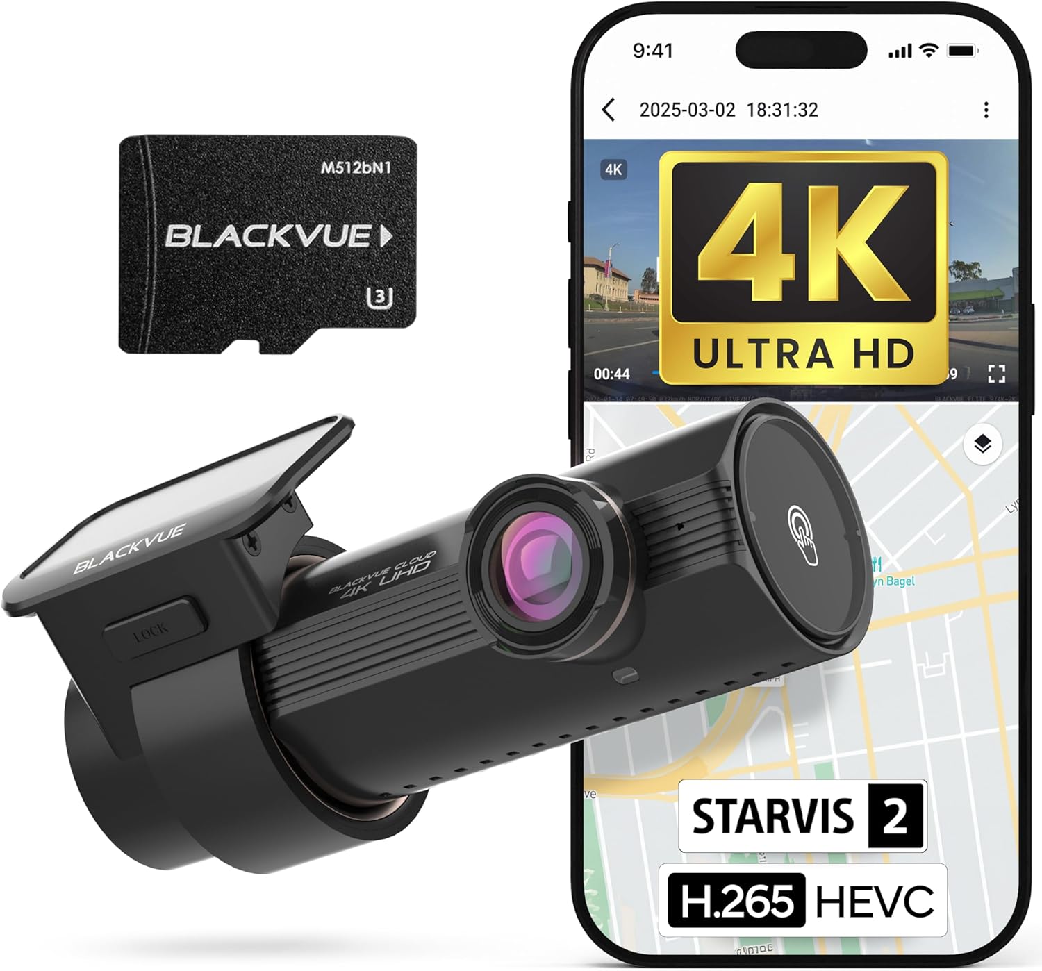 BlackVue DR970X-1CH Plus II Dash Cam – 4K UHD USB-C WiFi Cloud