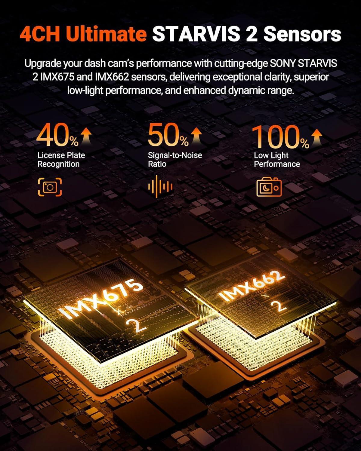 Vantrue Nexus 5 S | N5S | 360 Degree WiFi Dashcam GPS LTE Support 1TB Support - Items
