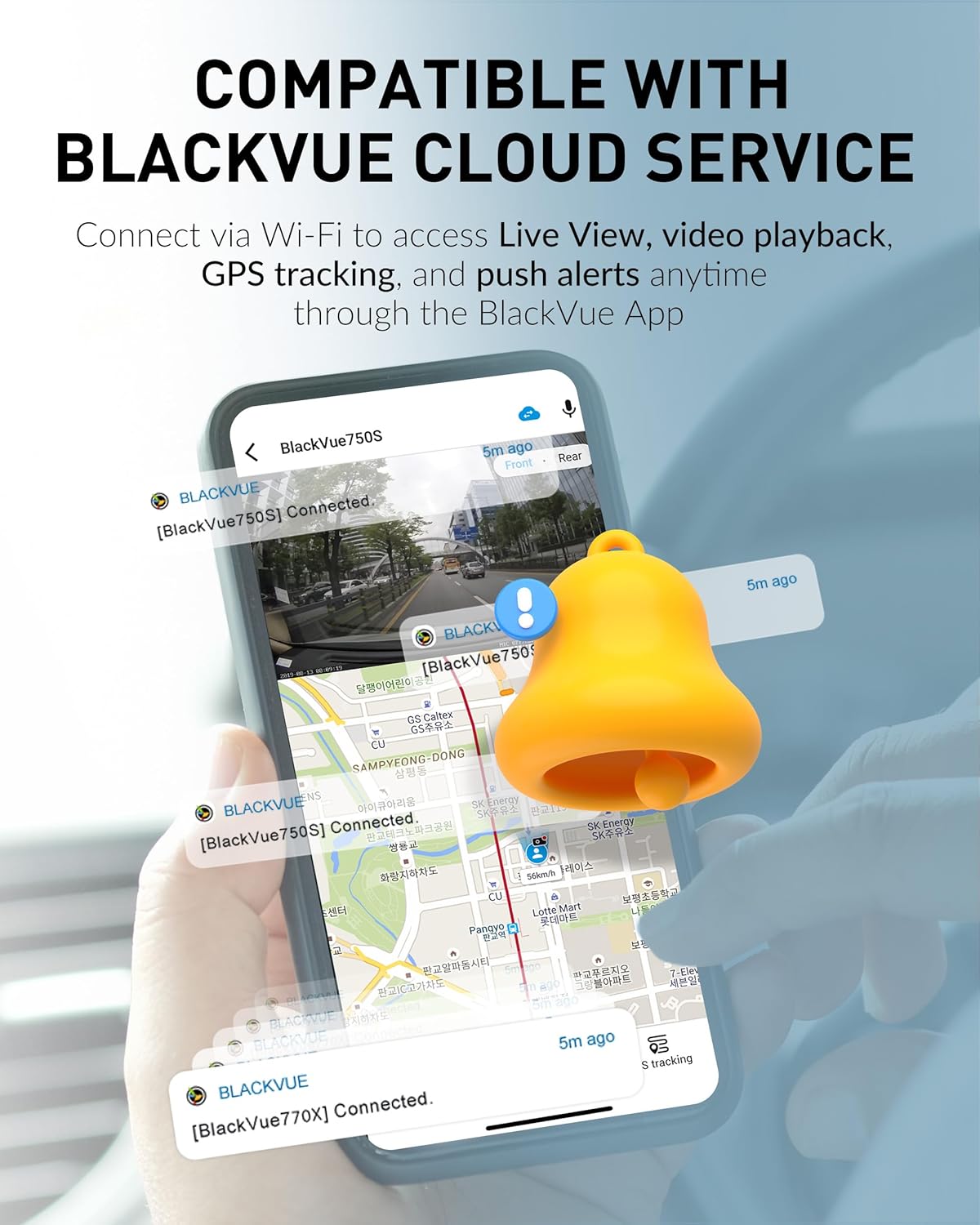 Dash Cam with WiFi connectivity by BlackVue for seamless video recording and easy cloud access