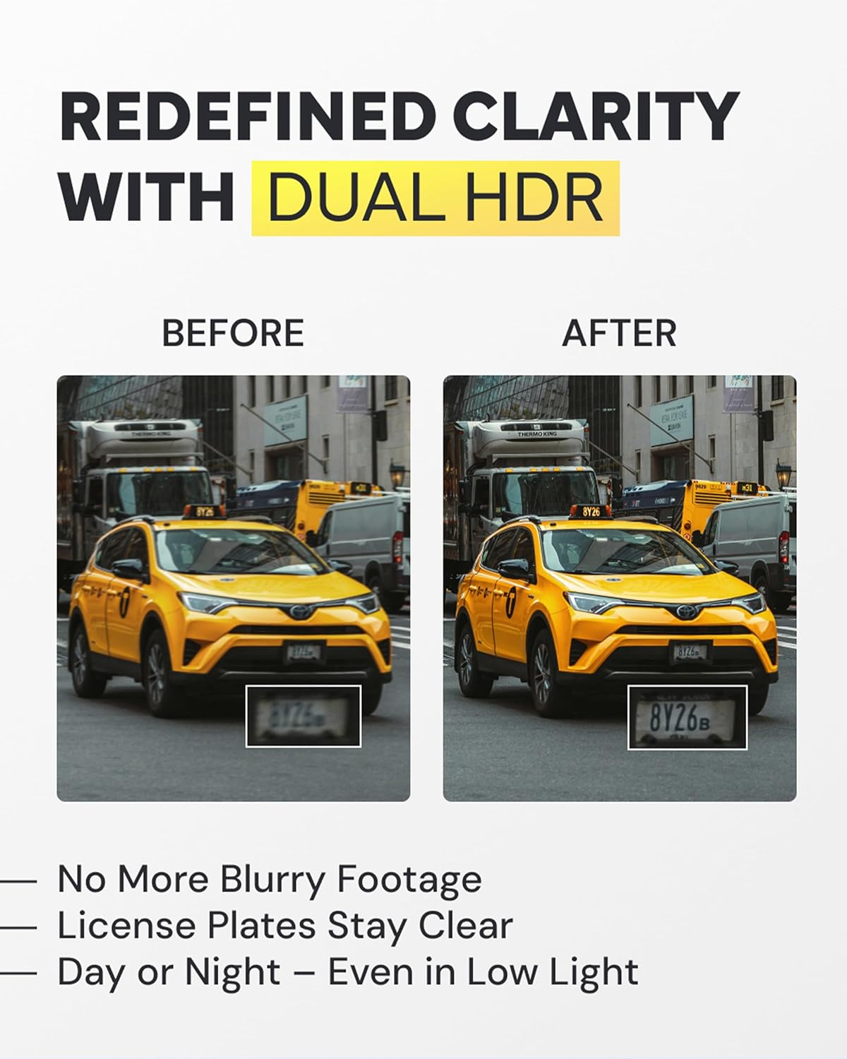 BlackVue Elite 8-2CH Dash Cam – Dual 2K QHD Front & Rear with STARVIS 2, Dual HDR - Items