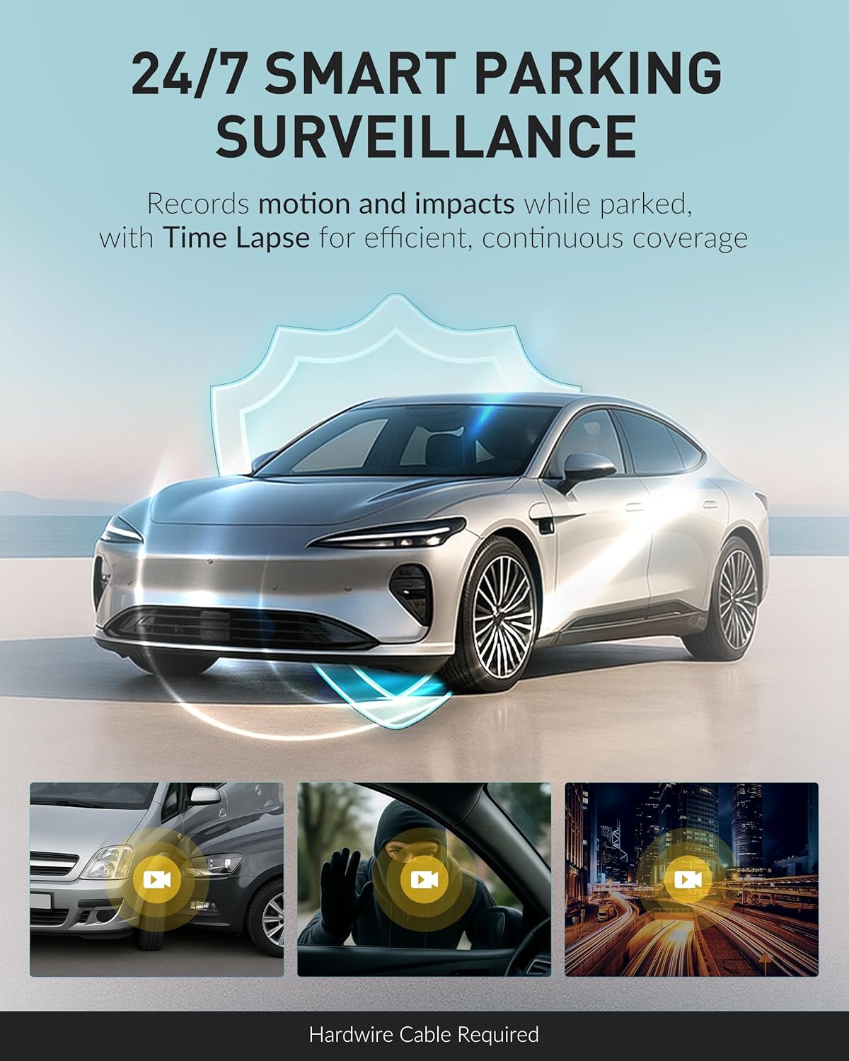 BlackVue dash cam with WiFi connectivity for seamless video streaming and reliable vehicle surveillance