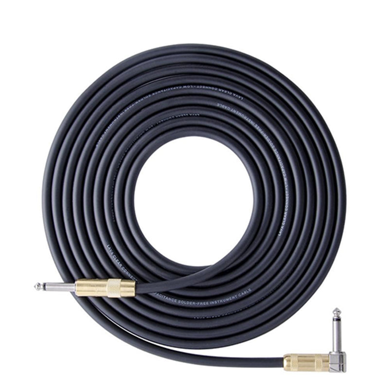 Lava Cable Clear Connect Instrument Cable 15 Feet Angled-Straight (LVACC15R)