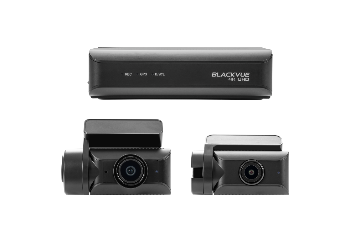 BlackVue DR970X Box-2CH Plus dash cam — front camera, rear camera, and lockable Box recording unit