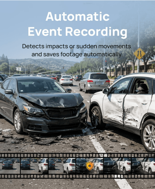 BlackVue SAFY8 event recording with motion and impact detection