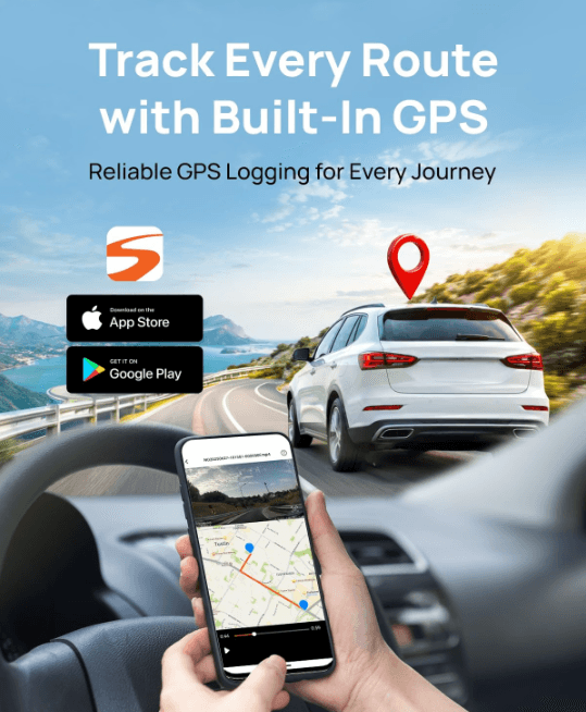 BlackVue SAFY8 built-in GPS location and speed tracking