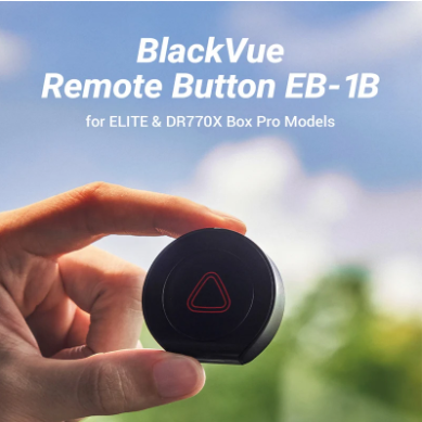 BlackVue EB-1B remote button mounted on vehicle dashboard