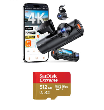Vantrue N4 Pro S + Sandisk Extreme 512GB Memory Card