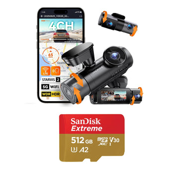 Vantrue N5S + Sandisk Extreme 512GB Memory Card