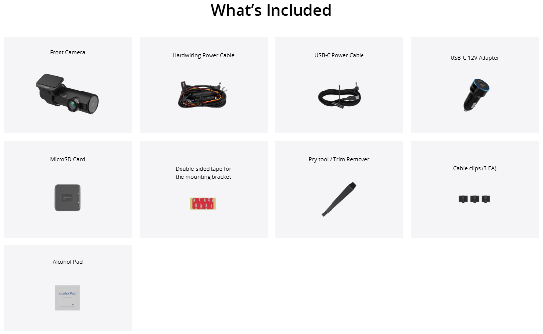 BlackVue DR970X-1CH Plus II Dash Cam – 4K UHD USB-C WiFi Cloud - Items