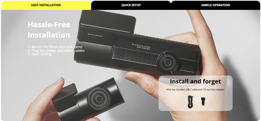 BlackVue dash cam capturing highway footage for enhanced vehicle security and real-time monitoring.