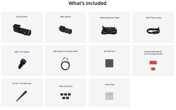 BlackVue DR970X-2CH LTE Plus II Dash Cam – 4K UHD Front + Full HD Rear, Built-in LTE - Items