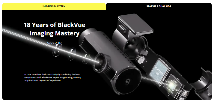 BlackVue dash cam featuring advanced STARVIS 2 sensor for superior night vision and recording quality