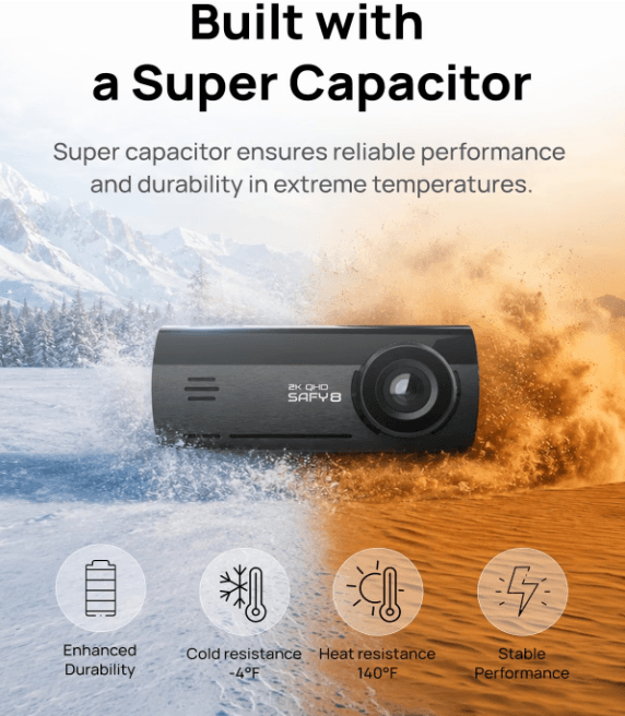 BlackVue SAFY8 reliable power with built-in super capacitor