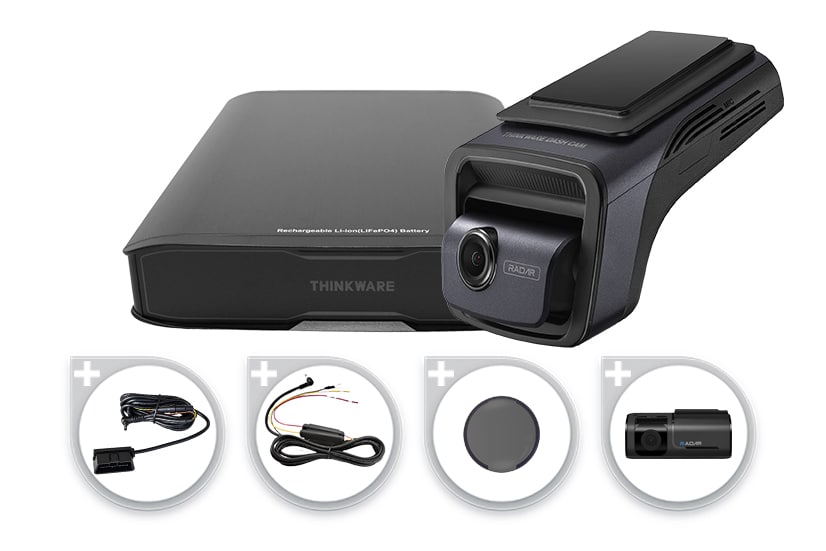 THINKWARE U3000 4K Dash Cam Front and Rear 2CH and iVolt Ext. Battery (BAB-95)